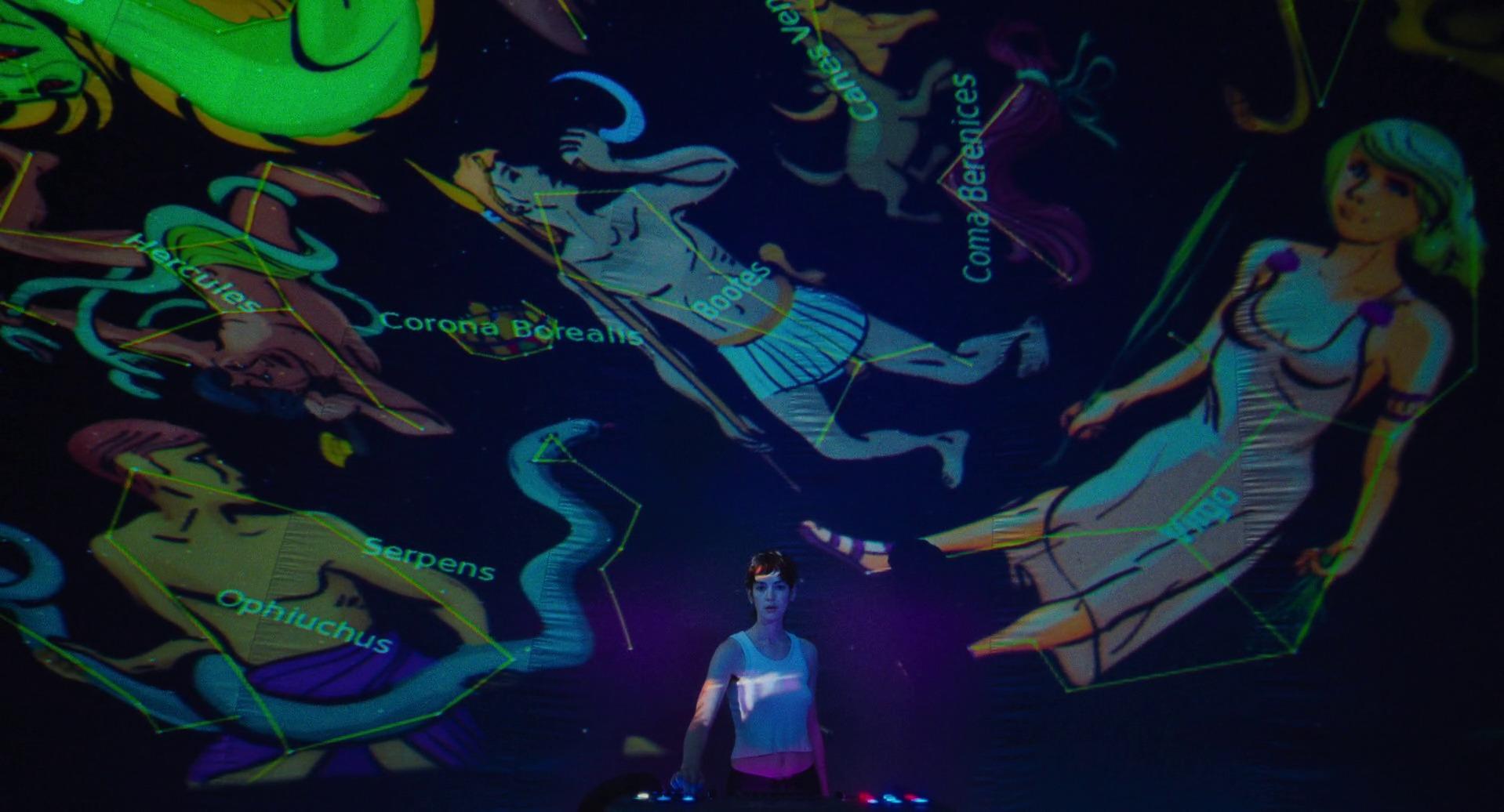 Maddy in planetarium